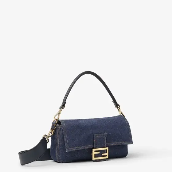 Fendi Baguette Denim and Blue Denim-Effect FF Jacquard Bag | Thumbnail 5 Fendi Baguette Denim and Blue Denim-Effect FF Jacquard Bag | Thumbnail 5