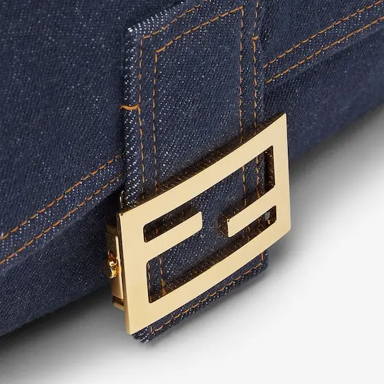 Fendi Baguette Denim and Blue Denim-Effect FF Jacquard Bag | Thumbnail 8 Fendi Baguette Denim and Blue Denim-Effect FF Jacquard Bag | Thumbnail 8
