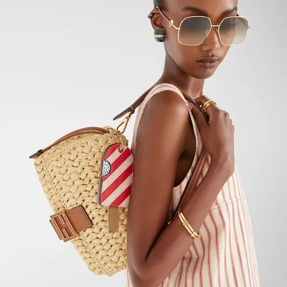 Fendi Baguette Soft Medium Raffia-Effect Woven Bag | Thumbnail 2 Fendi Baguette Soft Medium Raffia-Effect Woven Bag | Thumbnail 2