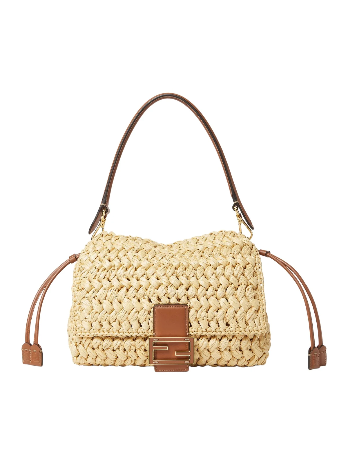 Baguette Soft Medium Raffia-Effect Woven Bag Baguette Soft Medium Raffia-Effect Woven Bag