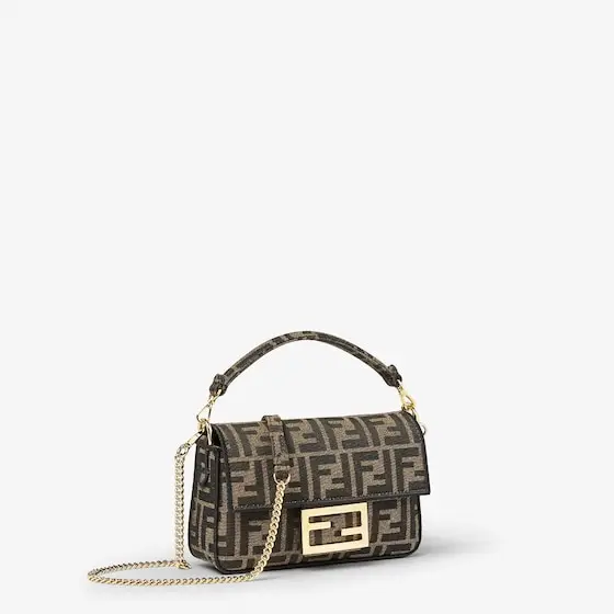 Fendi Baguette Mini FF Jacquard Fabric Bag | Thumbnail 4 Fendi Baguette Mini FF Jacquard Fabric Bag | Thumbnail 4