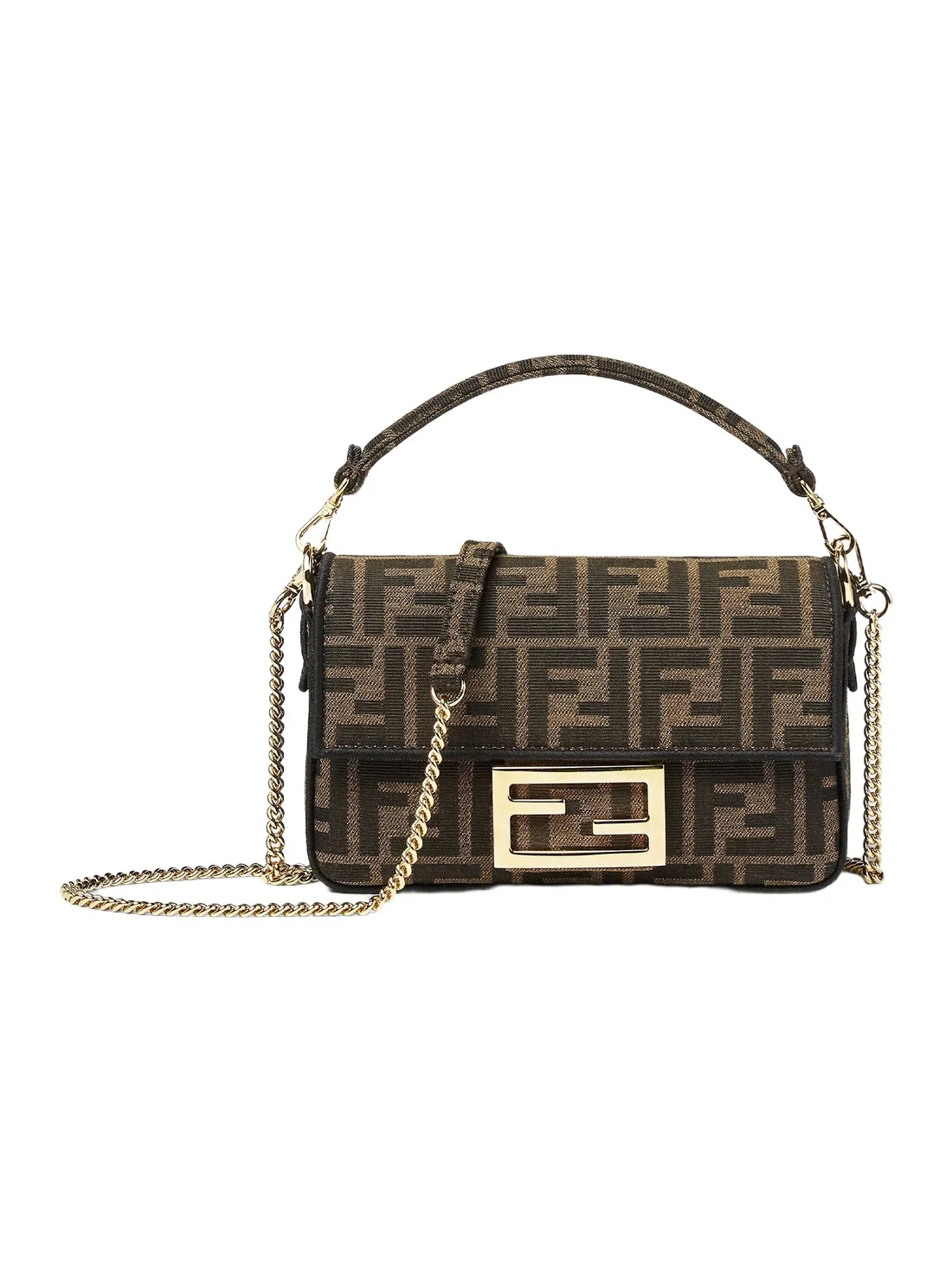 Baguette Mini FF Jacquard Fabric Bag
