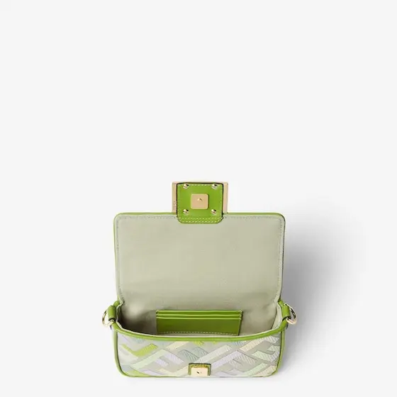 Fendi Baguette Mini Canvas Bag with Multicolor FF Embroidery | Thumbnail 5 Fendi Baguette Mini Canvas Bag with Multicolor FF Embroidery | Thumbnail 5