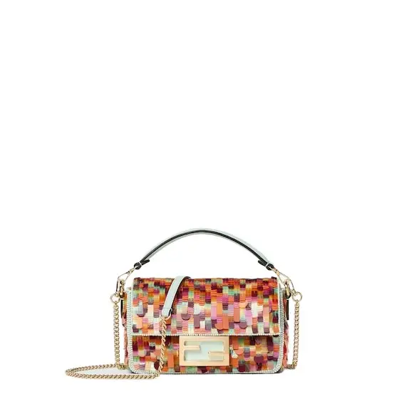 Fendi Iconic mini Baguette® bag, embroidered all over | Image 1 Fendi Iconic mini Baguette® bag, embroidered all over | Image 1