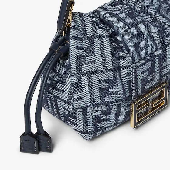 Fendi Baguette Soft Small Denim-Effect FF Jacquard Mini-Bag | Thumbnail 5 Fendi Baguette Soft Small Denim-Effect FF Jacquard Mini-Bag | Thumbnail 5