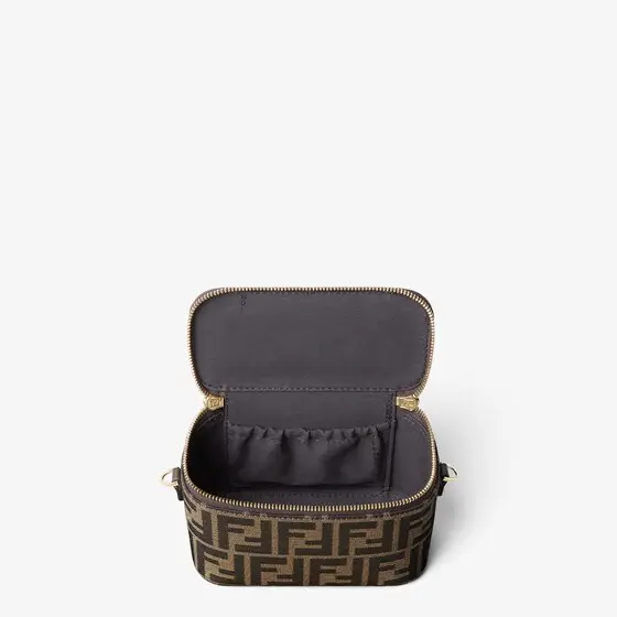 Fendi Vanity Tobacco Brown FF Jacquard Fabric Mini-Bag | Thumbnail 5 Fendi Vanity Tobacco Brown FF Jacquard Fabric Mini-Bag | Thumbnail 5