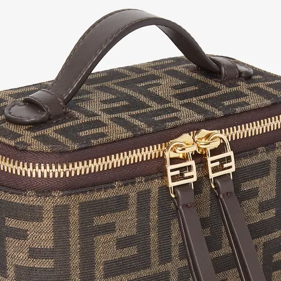 Fendi Vanity Tobacco Brown FF Jacquard Fabric Mini-Bag | Thumbnail 6 Fendi Vanity Tobacco Brown FF Jacquard Fabric Mini-Bag | Thumbnail 6
