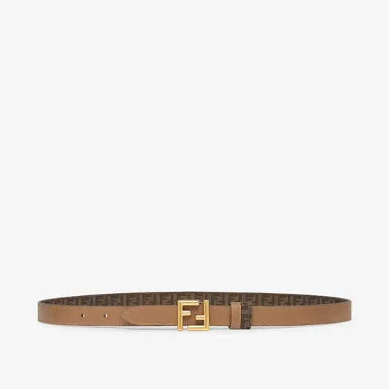 Fendi FF Jacquard and Beige Leather Reversible Belt | Thumbnail 2 Fendi FF Jacquard and Beige Leather Reversible Belt | Thumbnail 2