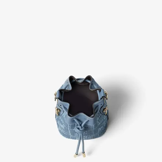 Fendi Mon Tresor Woven Raffia-Effect Material Mini-Bag with FF Embroidery | Thumbnail 4 Fendi Mon Tresor Woven Raffia-Effect Material Mini-Bag with FF Embroidery | Thumbnail 4