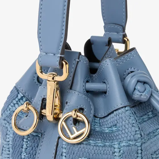 Fendi Mon Tresor Woven Raffia-Effect Material Mini-Bag with FF Embroidery | Thumbnail 5 Fendi Mon Tresor Woven Raffia-Effect Material Mini-Bag with FF Embroidery | Thumbnail 5