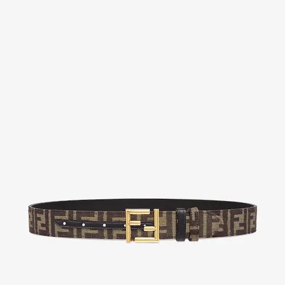 Fendi Leather and FF Fabric Reversible Belt | Thumbnail 2 Fendi Leather and FF Fabric Reversible Belt | Thumbnail 2