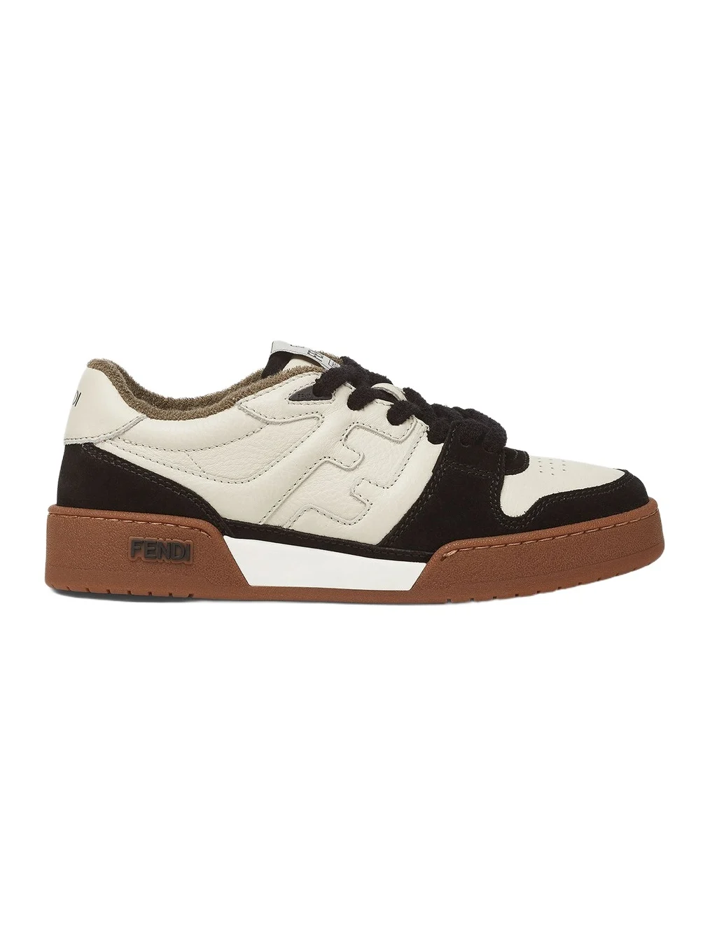 Fendi Match Low Tops in Black Suede