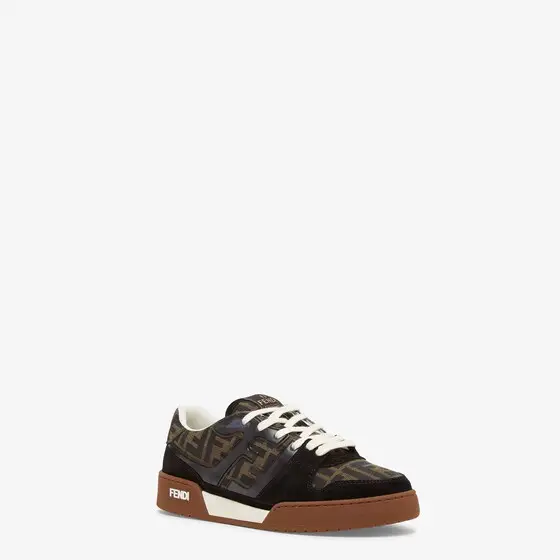 Fendi Match Canvas Low-Tops with Black Suede | Thumbnail 2 Fendi Match Canvas Low-Tops with Black Suede | Thumbnail 2