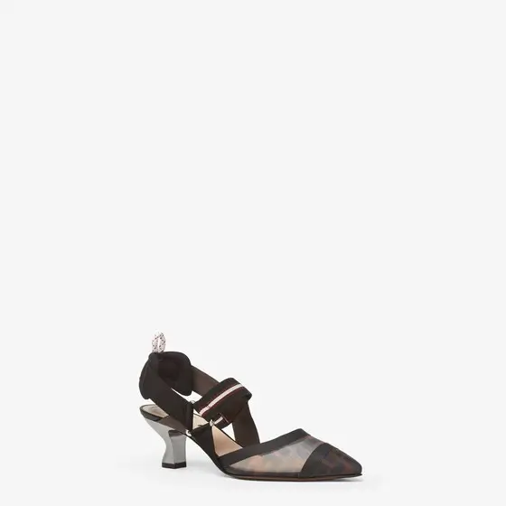 Fendi Colibrì Tech Mesh Medium-Heel Slingbacks | Thumbnail 2 Fendi Colibrì Tech Mesh Medium-Heel Slingbacks | Thumbnail 2