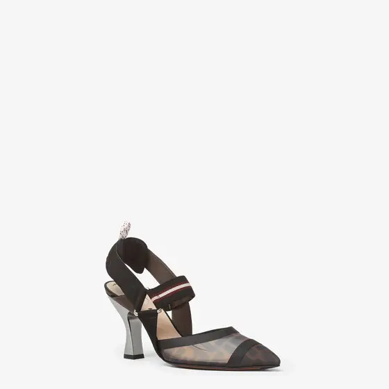 Fendi Colibrì Tech Mesh High-Heeled Slingbacks | Thumbnail 2 Fendi Colibrì Tech Mesh High-Heeled Slingbacks | Thumbnail 2