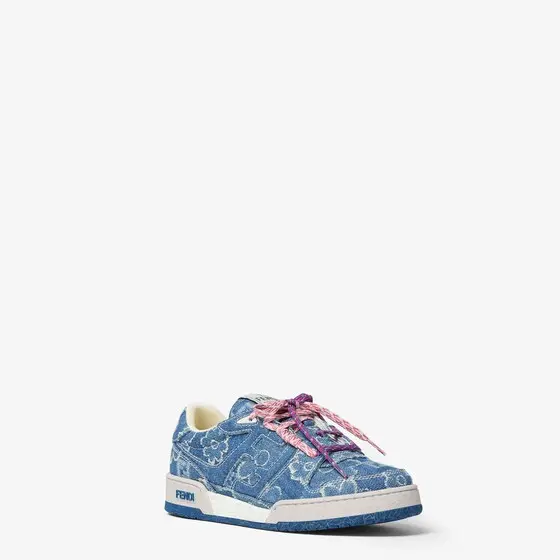 Fendi Match Denim-Effect FF Jacquard Low-Tops | Thumbnail 2 Fendi Match Denim-Effect FF Jacquard Low-Tops | Thumbnail 2
