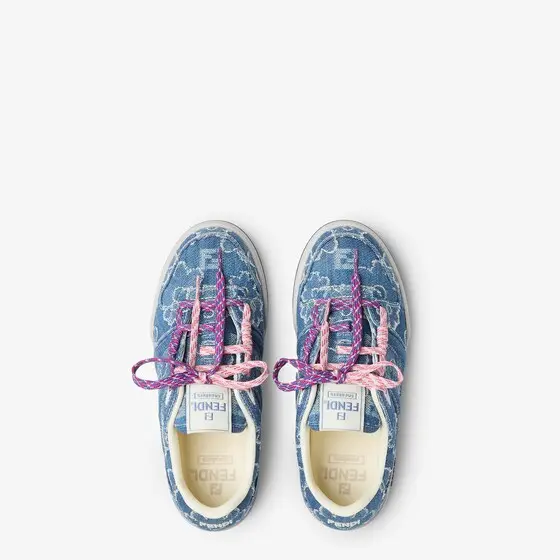 Fendi Match Denim-Effect FF Jacquard Low-Tops | Thumbnail 4 Fendi Match Denim-Effect FF Jacquard Low-Tops | Thumbnail 4