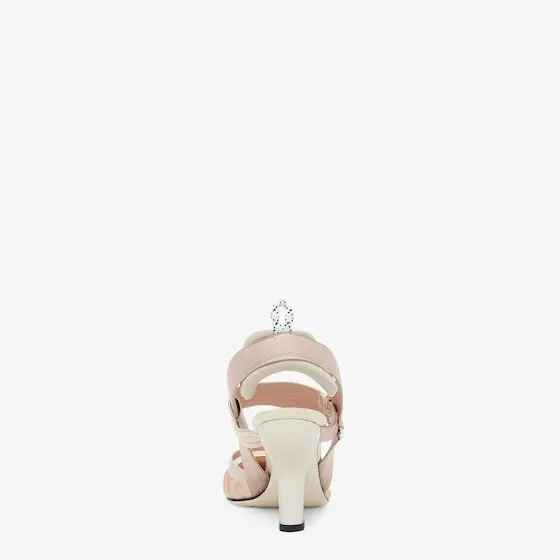 Fendi Colibrì Leather and Pink Mesh Slingbacks with High Heel | Thumbnail 3