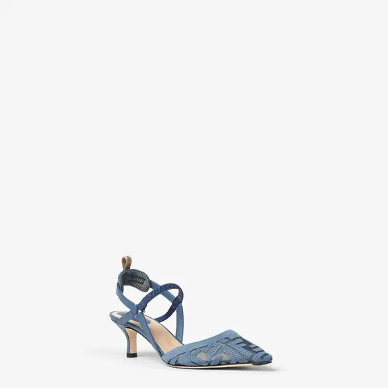 Fendi Colibrì Lite Mesh Medium-Heeled Slingbacks with FF Embroidery | Thumbnail 2