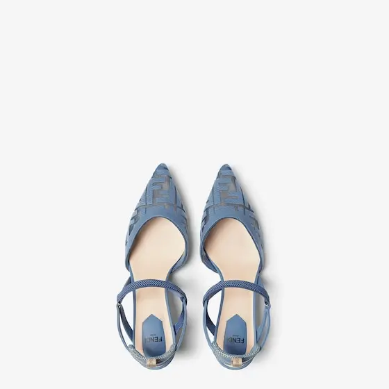 Fendi Colibrì Lite Mesh Medium-Heeled Slingbacks with FF Embroidery | Thumbnail 4