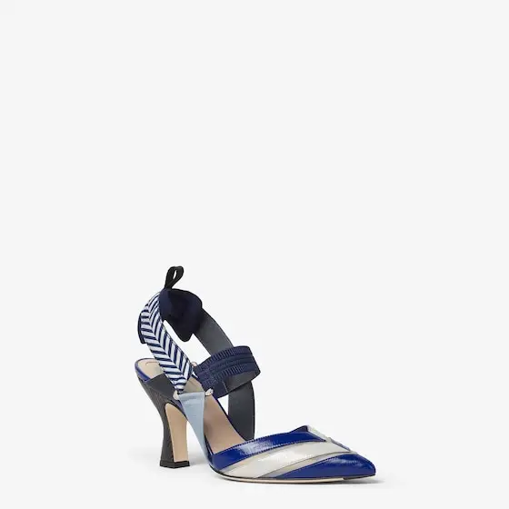 Fendi Iconic Colibrì Hagfish and Mesh High-Heeled Slingbacks | Thumbnail 2