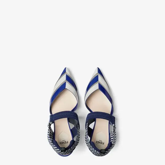 Fendi Iconic Colibrì Hagfish and Mesh High-Heeled Slingbacks | Thumbnail 4