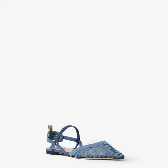 Fendi Colibrì Lite Mesh Flat Slingbacks with FF Embroidery | Thumbnail 2 Fendi Colibrì Lite Mesh Flat Slingbacks with FF Embroidery | Thumbnail 2