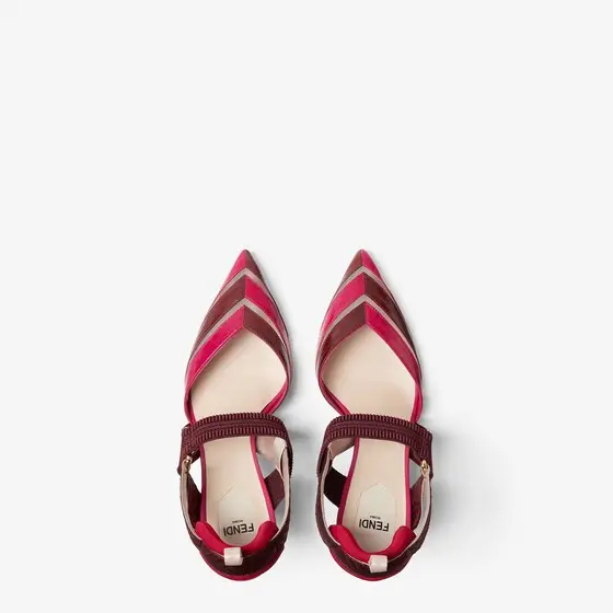 Fendi Iconic Colibrì Hagfish and Mesh High-Heeled Slingbacks | Thumbnail 4 Fendi Iconic Colibrì Hagfish and Mesh High-Heeled Slingbacks | Thumbnail 4