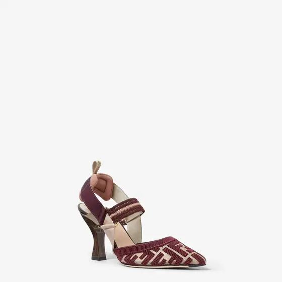 Fendi Colibrì FF Fabric High-Heeled Slingbacks | Thumbnail 2 Fendi Colibrì FF Fabric High-Heeled Slingbacks | Thumbnail 2