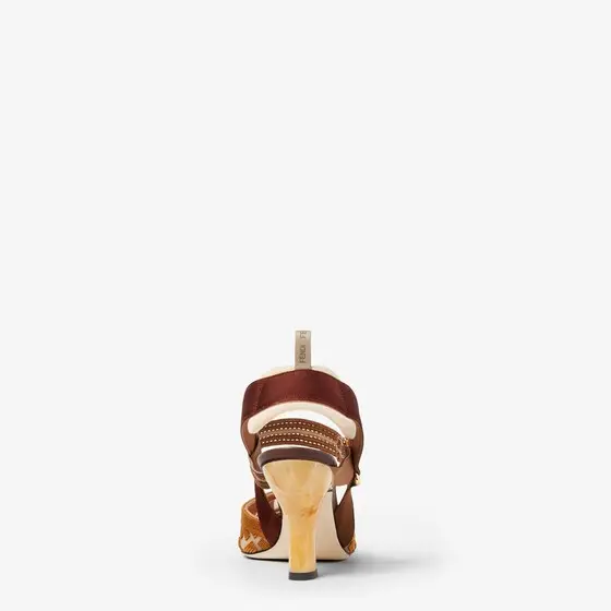 Fendi Colibrì FF Fabric High-Heeled Slingbacks | Thumbnail 3 Fendi Colibrì FF Fabric High-Heeled Slingbacks | Thumbnail 3