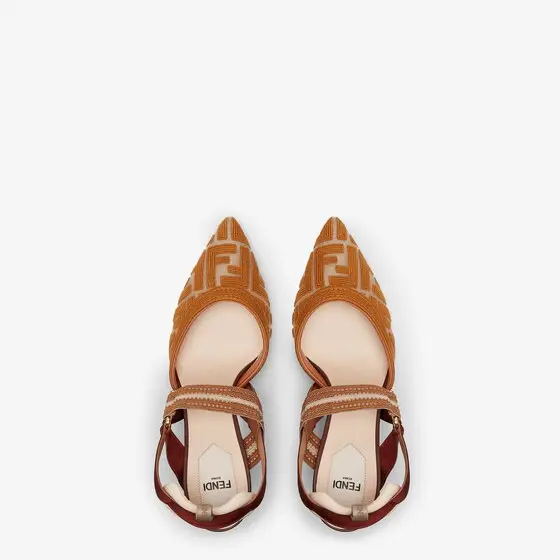 Fendi Colibrì FF Fabric High-Heeled Slingbacks | Thumbnail 4 Fendi Colibrì FF Fabric High-Heeled Slingbacks | Thumbnail 4