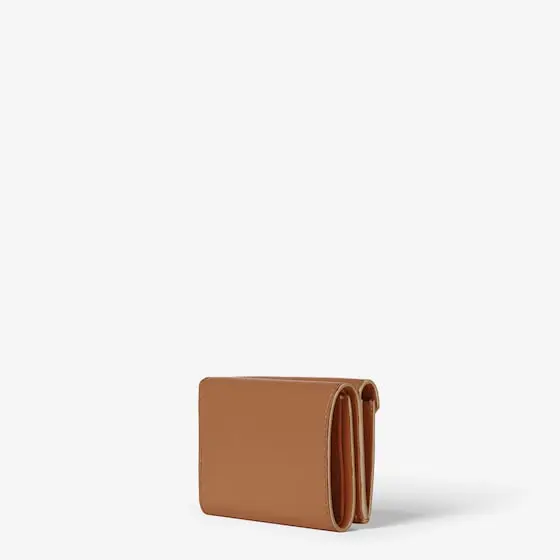 Fendi FF Diamonds Micro Trifold Sellier Brown Leather Wallet | Thumbnail 3 Fendi FF Diamonds Micro Trifold Sellier Brown Leather Wallet | Thumbnail 3