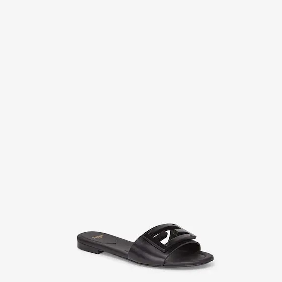 Fendi Signature Leather Slides | Thumbnail 2 Fendi Signature Leather Slides | Thumbnail 2