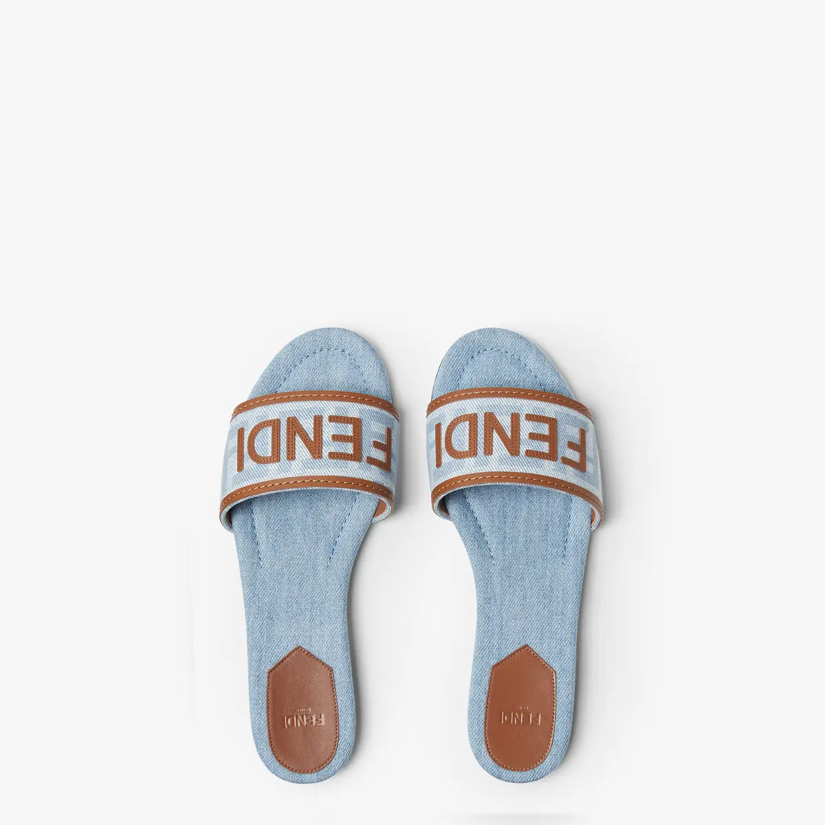 Fendi Sunshine Denim-Effect FF Jacquard Slides | Thumbnail 4 Fendi Sunshine Denim-Effect FF Jacquard Slides | Thumbnail 4