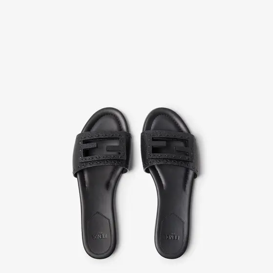 Fendi Tube Leather Slides | Thumbnail 4 Fendi Tube Leather Slides | Thumbnail 4