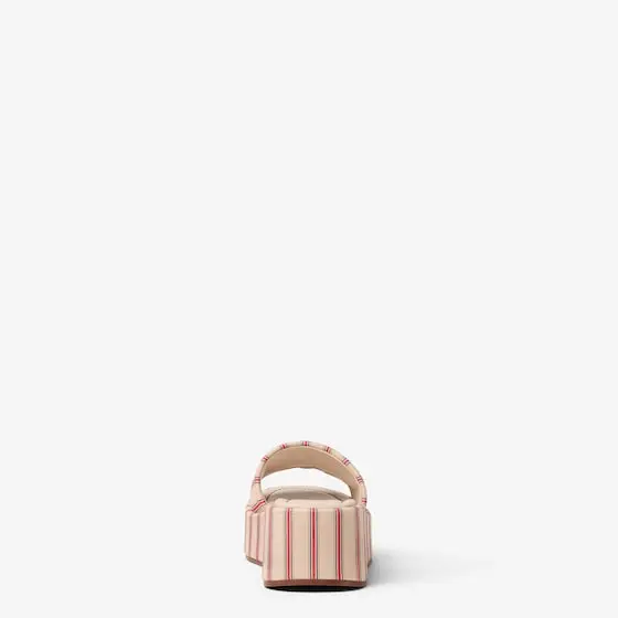 Fendi Sunshine Striped FF Canvas Flatform Slides | Thumbnail 3 Fendi Sunshine Striped FF Canvas Flatform Slides | Thumbnail 3