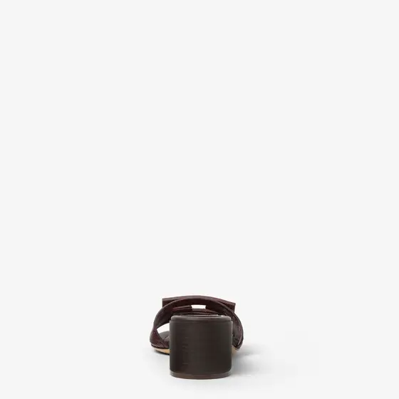 Fendi Tube Leather Medium-Heeled Slides | Thumbnail 3 Fendi Tube Leather Medium-Heeled Slides | Thumbnail 3