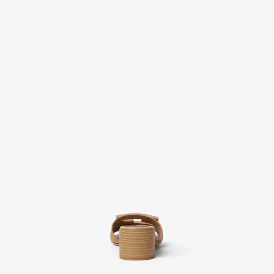 Fendi Tube Leather Medium-Heel Slides | Thumbnail 3 Fendi Tube Leather Medium-Heel Slides | Thumbnail 3