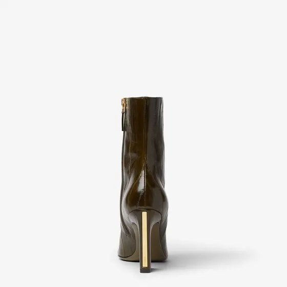 Fendi Ankle boot with internal zip in gold-finish metal | Thumbnail 3