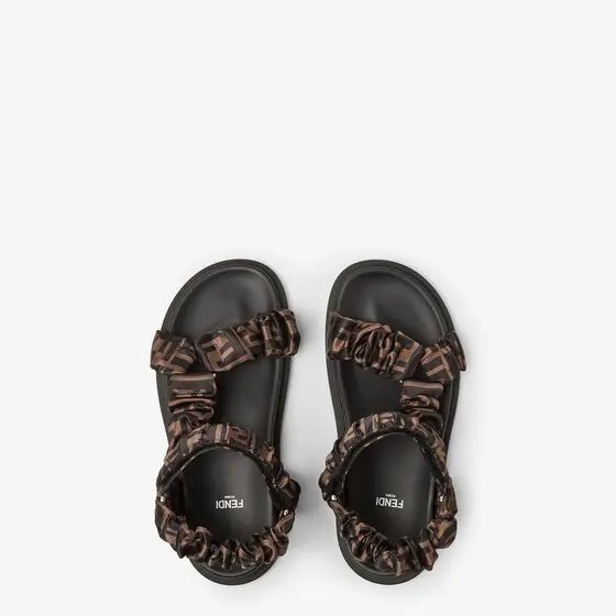 Fendi Feel Satin Sandals | Thumbnail 4
