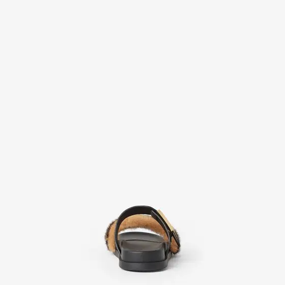 Fendi Double-band flat slides with FF Tube decorative buckle | Thumbnail 3