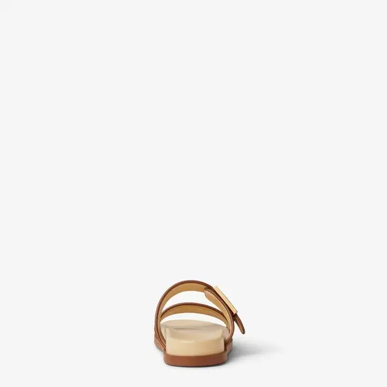Fendi Double-band flat slides with FF Tube decorative buckle | Thumbnail 3