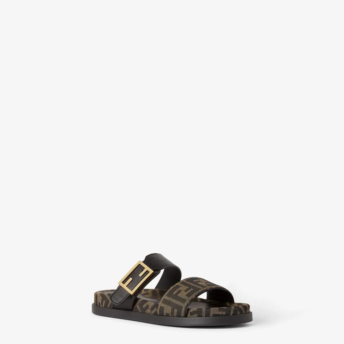 Fendi Double-band flat slides with FF Tube decorative buckle | Thumbnail 2