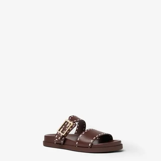 Fendi Double-band flat slides with FF Baguette decorative buckle | Thumbnail 2 Fendi Double-band flat slides with FF Baguette decorative buckle | Thumbnail 2