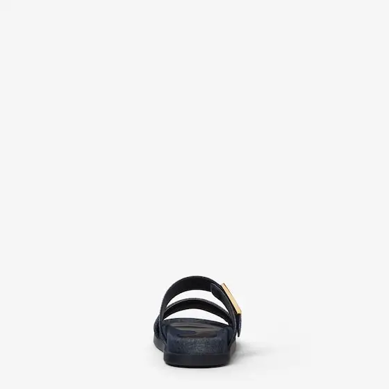 Fendi Double-band flat slides with FF Tube decorative buckle | Thumbnail 3 Fendi Double-band flat slides with FF Tube decorative buckle | Thumbnail 3