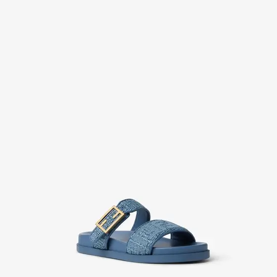 Fendi Double-band flat slides with FF Tube decorative buckle | Thumbnail 2 Fendi Double-band flat slides with FF Tube decorative buckle | Thumbnail 2