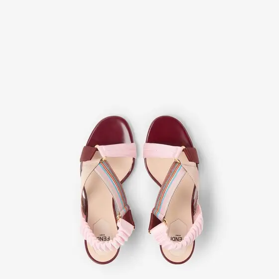 Fendi Iconic Colibrì Leather and Multicolor Fabric Sandals | Thumbnail 4 Fendi Iconic Colibrì Leather and Multicolor Fabric Sandals | Thumbnail 4