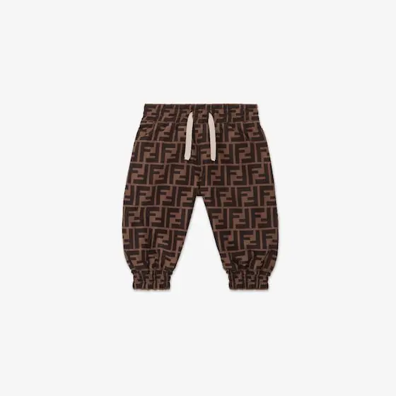 Fendi Reversible baby jogging trousers with drawstring at | Thumbnail 4
