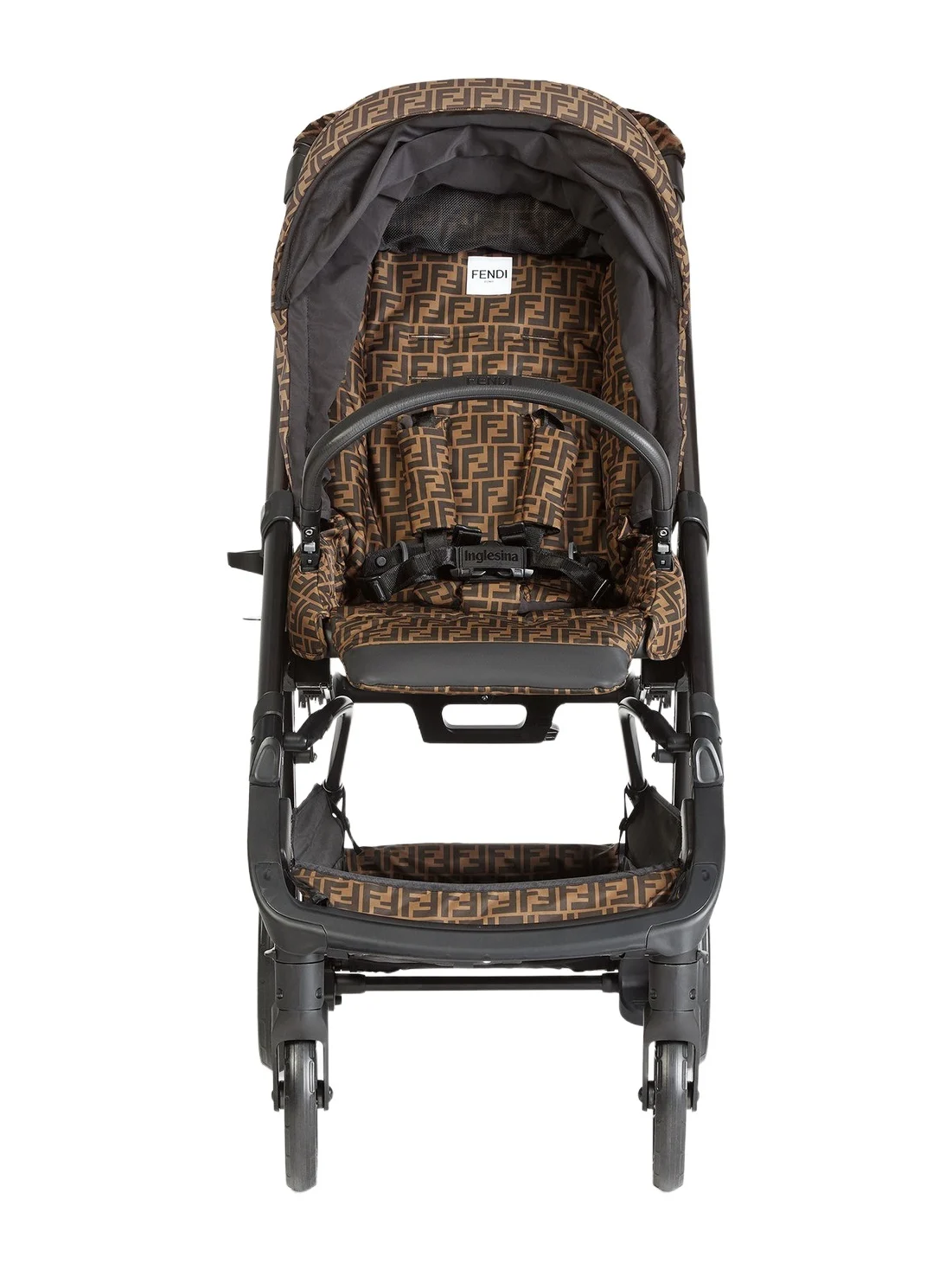 Fendi Stroller with All-Over FF Logo with Sheepskin Handle