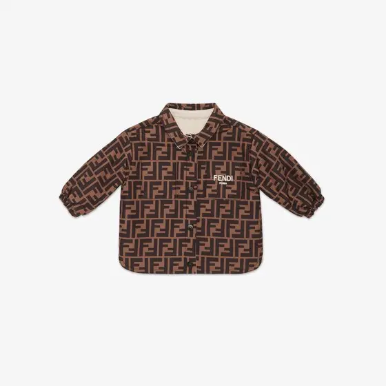 Fendi Jersey and Nylon Reversible Baby Shirt Jacket | Thumbnail 4 Fendi Jersey and Nylon Reversible Baby Shirt Jacket | Thumbnail 4